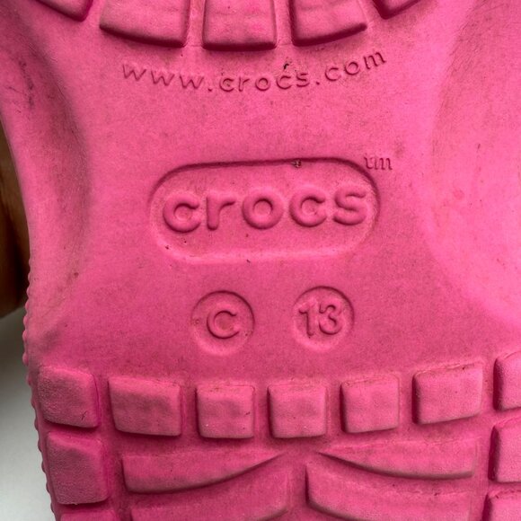 Pink Crocs Classic Clogs with Fun Kibbitz Charms Size C13 - Picture 6 of 8